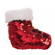 CALCETIN X´MAS LENTEJUELA 10 CM