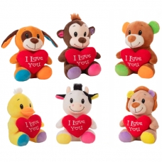 ANIMALITOS SELVA COLORIN CORAZON 22CM