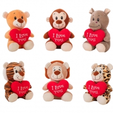 ANIMALITOS SELVA BROWN CORAZON 22CM