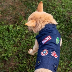 CHAQUETA VAQUERA PARA PERROS XXS MARVEL