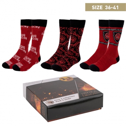 PACK CALCETINES 3 PIEZAS HOUSE OF DRAGON