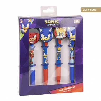 BOLÍGRAFO PACK x4 SONIC PRIME