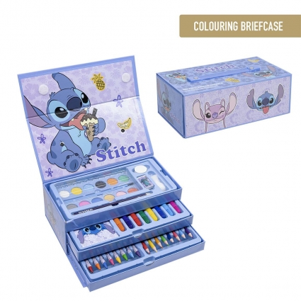 SET PAPELERÍA COLOREABLE MALETÍN STITCH