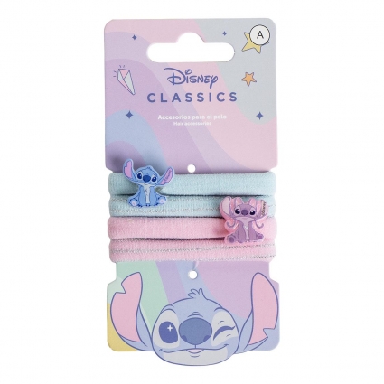 ACCESORIOS PELO COLETERO 4 PIEZAS STITCH