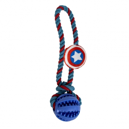 JUGUETE PARA PERRO CUERDA AVENGERS CAPITAN AMERICA