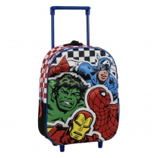 MOCHILA INFANTIL TROLLEY 3D AVENGERS