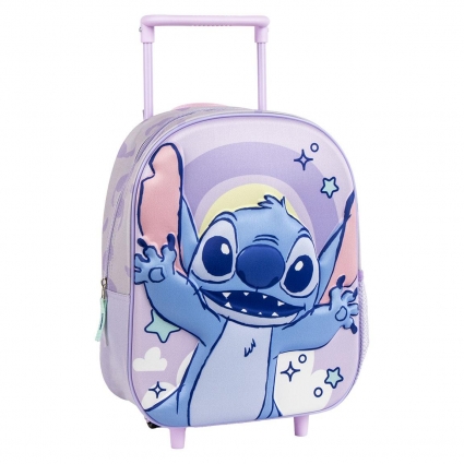 MOCHILA INFANTIL TROLLEY 3D STITCH