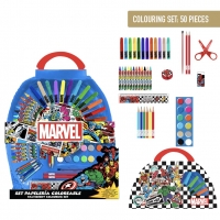 SET PAPELERÍA COLOREABLE 50 PIEZAS AVENGERS