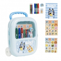 SET PAPELERÍA COLOREABLE TROLLEY BLUEY