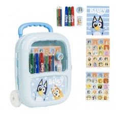 SET PAPELERÍA COLOREABLE TROLLEY BLUEY