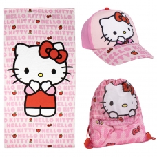 TOWEL SET SACHET HELLO KITTY