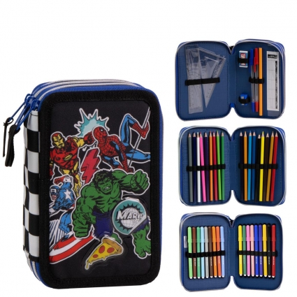 PLUMIER CON ACCESORIOS GIOTTO AVENGERS