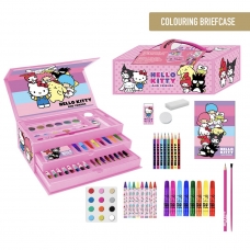COLOURING STATIONERY SET BRIEFCASE HELLO KITTY