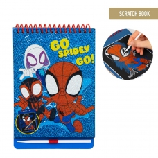 STATIONERY SET SCRATCH BOOK SPIDEY