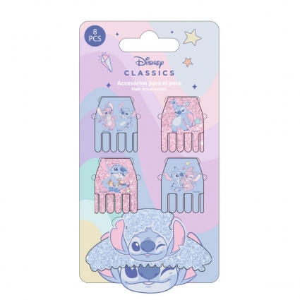 ACCESORIOS PELO CLIPS 5 PIEZAS STITCH