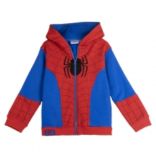 SUDADERA CON CAPUCHA COTTON BRUSHED CREMALLERA SPIDERMAN