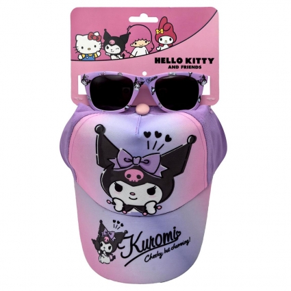 GORRA SET GAFAS DE SOL HELLO KITTY KUROMI