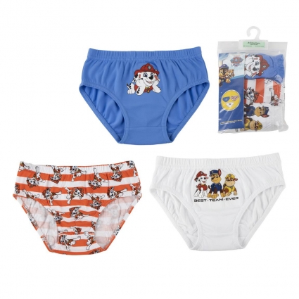 PACK CALZONCILLOS SINGLE JERSEY 3 PIEZAS PAW PATROL