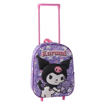 MOCHILA INFANTIL TROLLEY 3D HELLO KITTY KUROMI