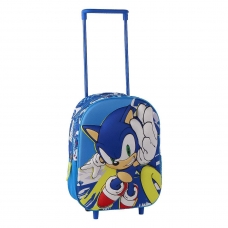 MOCHILA INFANTIL TROLLEY 3D SONIC