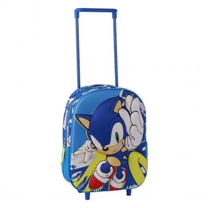 MOCHILA INFANTIL TROLLEY 3D SONIC