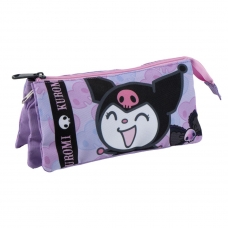 ESTUCHE PORTATODO 3 COMPARTIMENTOS HELLO KITTY KUROMI