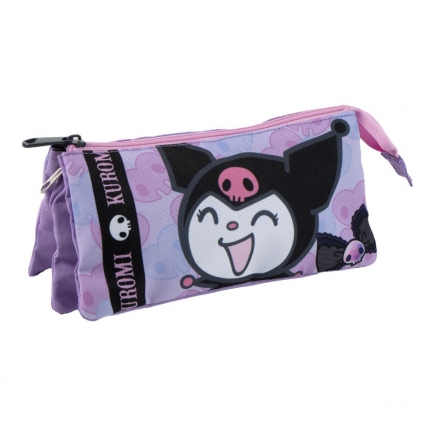ESTUCHE PORTATODO 3 COMPARTIMENTOS HELLO KITTY KUROMI