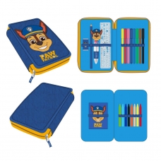 PLUMIER CON ACCESORIOS 2 COMPARTIMENTOS PAW PATROL