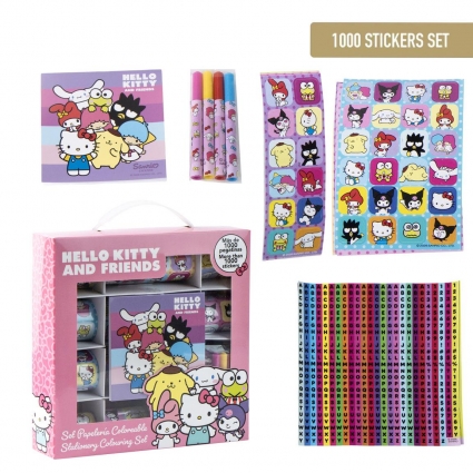 SET STICKERS 1000 PIEZAS HELLO KITTY