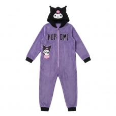 PIJAMA DORMILÓN CORAL FLEECE APLICACIONES HELLO KITTY KUROMI