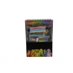 Set de Papelería Cuaderno Pizarra Rainbow High