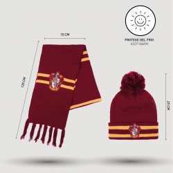 CONJUNTO 2 PIEZAS BUFANDA HARRY POTTER GRYFFINDOR