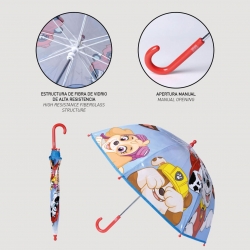 PARAGUAS MANUAL POE BURBUJA PAW PATROL