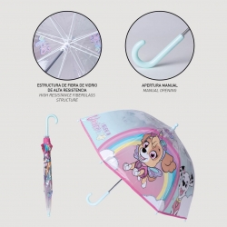 PARAGUAS MANUAL POE BURBUJA PAW PATROL SKYE