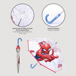 PARAGUAS MANUAL POE BURBUJA SPIDERMAN