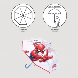 PARAGUAS MANUAL POE BURBUJA SPIDERMAN