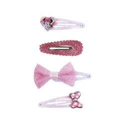 ACCESORIOS PELO CLIPS 4 PIEZAS MINNIE