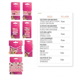 ACCESORIOS PELO DISPLAY PRINCESS 72PCS