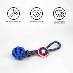 JUGUETE PARA PERRO CUERDA AVENGERS CAPITAN AMERICA