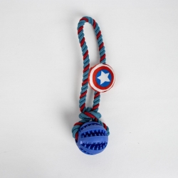 JUGUETE PARA PERRO CUERDA AVENGERS CAPITAN AMERICA