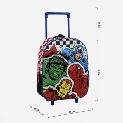 MOCHILA INFANTIL TROLLEY 3D AVENGERS
