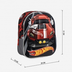 MOCHILA INFANTIL 3D HOT WHEELS