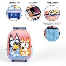 MOCHILA INFANTIL TROLLEY 3D BLUEY