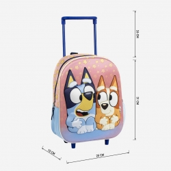 MOCHILA INFANTIL TROLLEY 3D BLUEY
