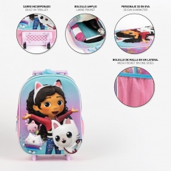 MOCHILA INFANTIL TROLLEY 3D GABBY´S DOLLHOUSE