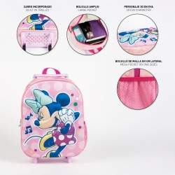 MOCHILA INFANTIL TROLLEY 3D MINNIE