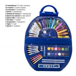 SET PAPELERÍA COLOREABLE 50 PIEZAS REAL MADRID
