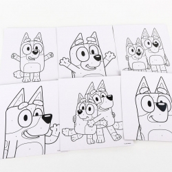 SET DE PAPELERÍA COLOREABLE BLUEY