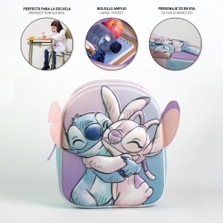 MOCHILA INFANTIL 3D APLICACIONES STITCH