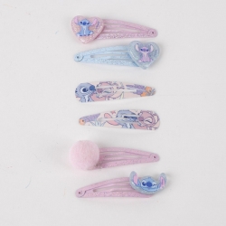 ACCESORIOS PELO CLIPS 6 PIEZAS STITCH